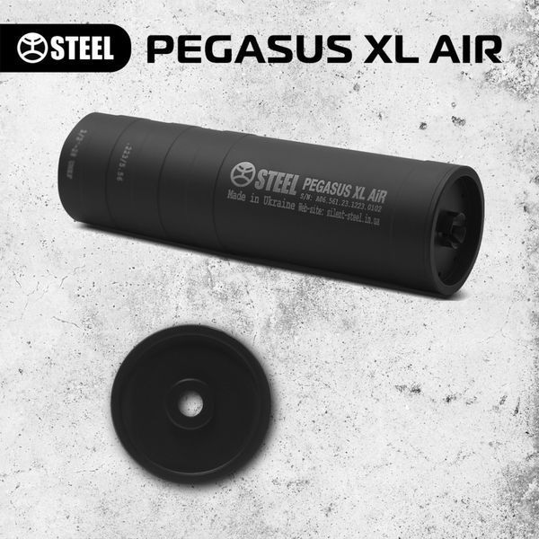 Глушитель титановый STEEL PEGASUS XL AIR 5.56 (.223), 7.62, 5.45, .308, 9mm, 6.5 АК AR PEGASUSXLAIR фото