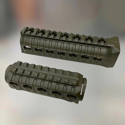 Цівка АК74 з 2 планками Пікатінні колір олива Тактична цівка олива АК АКМ АК 74 74ol фото