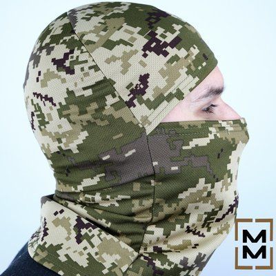 Тактическая балаклава пиксель,летняя легкая баф coolmax