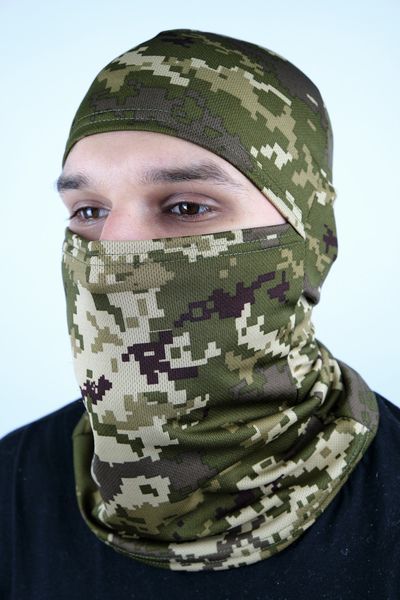 Тактическая балаклава пиксель,летняя легкая баф coolmax