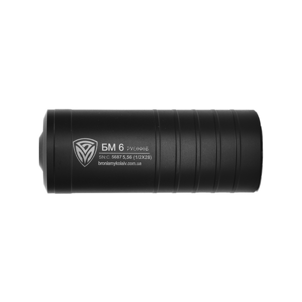 Глушник БМ6 РУСОФОБ 5,56/.223 різьба (1/2"&times;28) калібр 5,56 NATO/.223Rem/.22Lr для AR-15, M4-A1, Grot  бм6 фото