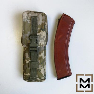 Подсумок двойной для магазинов РПК, пиксель.Тактический подсуок РПК Армейский Военный подсумок 356234 фото