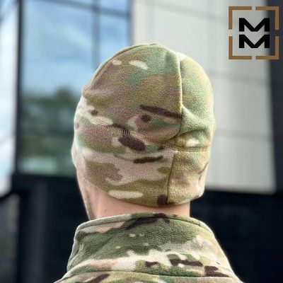Тактическая теплая флисовая шапка мультикам,шапка для военных мультикам ,теплая зимняя армейская шапка флис