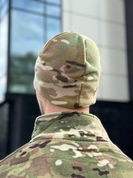 Тактическая теплая флисовая шапка мультикам,шапка для военных мультикам ,теплая зимняя армейская шапка флис