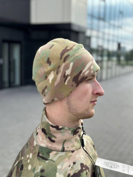 Тактическая теплая флисовая шапка мультикам,шапка для военных мультикам ,теплая зимняя армейская шапка флис