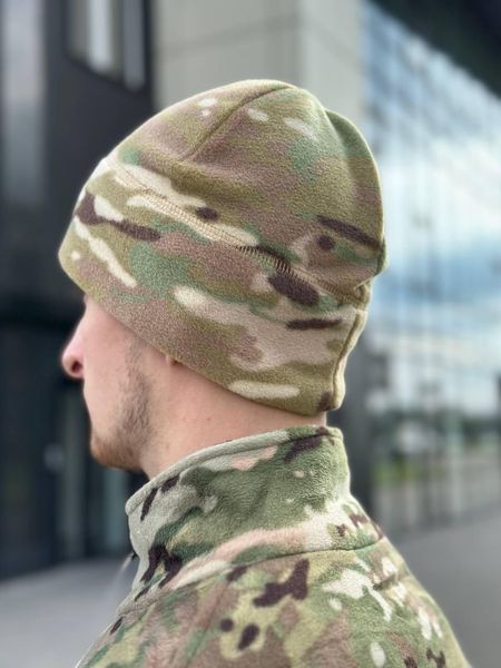 Тактическая теплая флисовая шапка мультикам,шапка для военных мультикам ,теплая зимняя армейская шапка флис