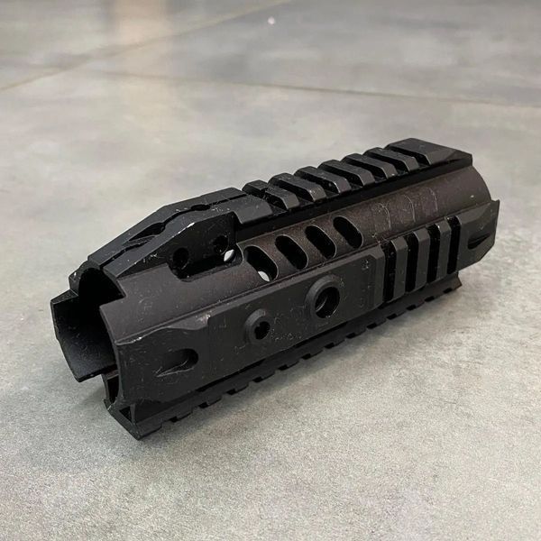 Цевье алюминиевое 14 см для AR15 с планками Пикатинни, цвет &ndash; Черный, LD Turkish 244399 фото
