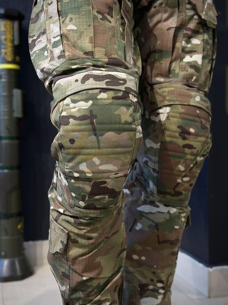Тактические полевые штаны с наколенниками KS-PRO Military мультикам MTP