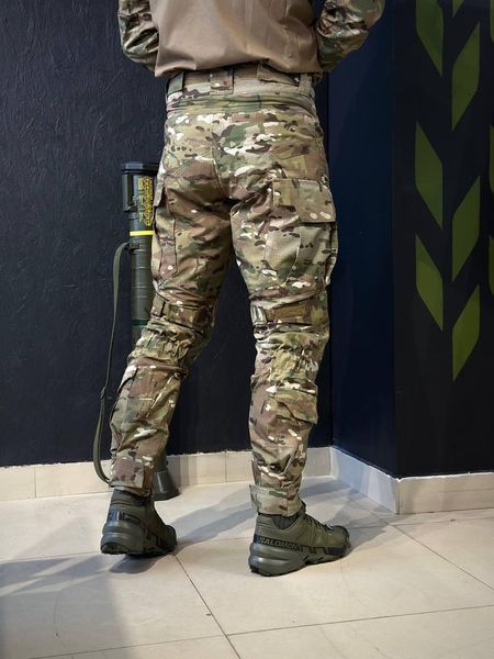 Тактические полевые штаны с наколенниками KS-PRO Military мультикам MTP