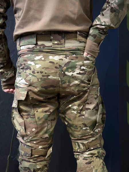 Тактические полевые штаны с наколенниками KS-PRO Military мультикам MTP