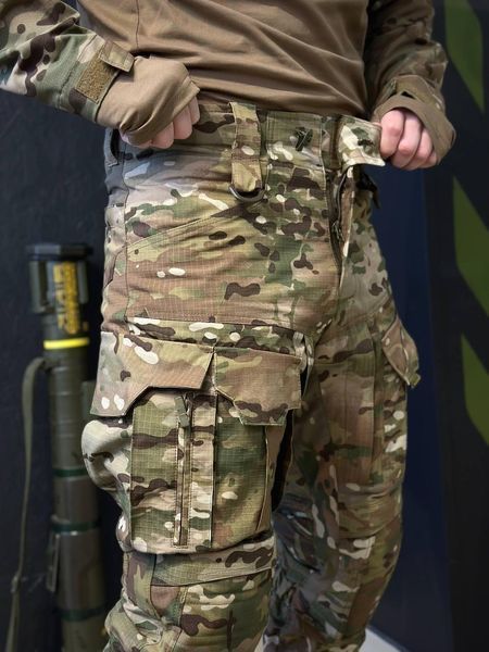 Тактические полевые штаны с наколенниками KS-PRO Military мультикам MTP