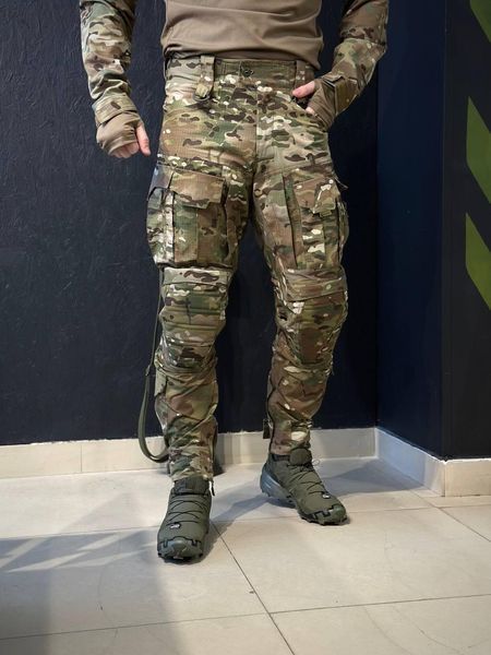 Тактические полевые штаны с наколенниками KS-PRO Military мультикам MTP