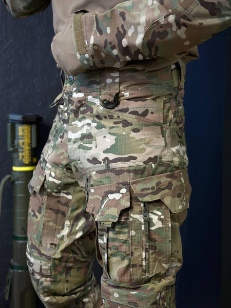 Тактические полевые штаны с наколенниками KS-PRO Military мультикам MTP