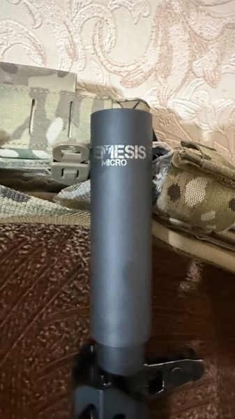 Газорозвантажений компактний глушник NEMESIS MICRO 5.45 на АК-74 м545 фото